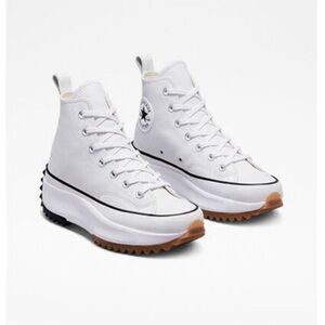 New Converse Run Star Hike Leather White Women's Platform Sneakers A04293C Sz 7